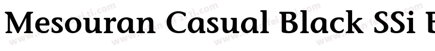 Mesouran Casual Black SSi Bold字体转换